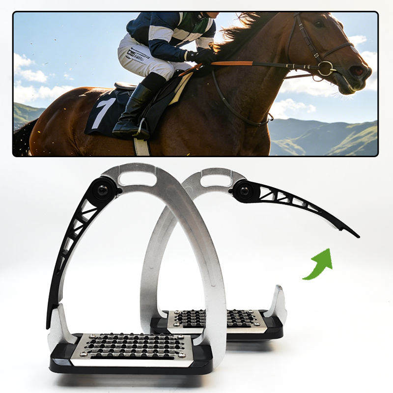 Lunge Line Horse - Safety Shock-absorbing Aluminum Stirrups, Anti-slip High-strength