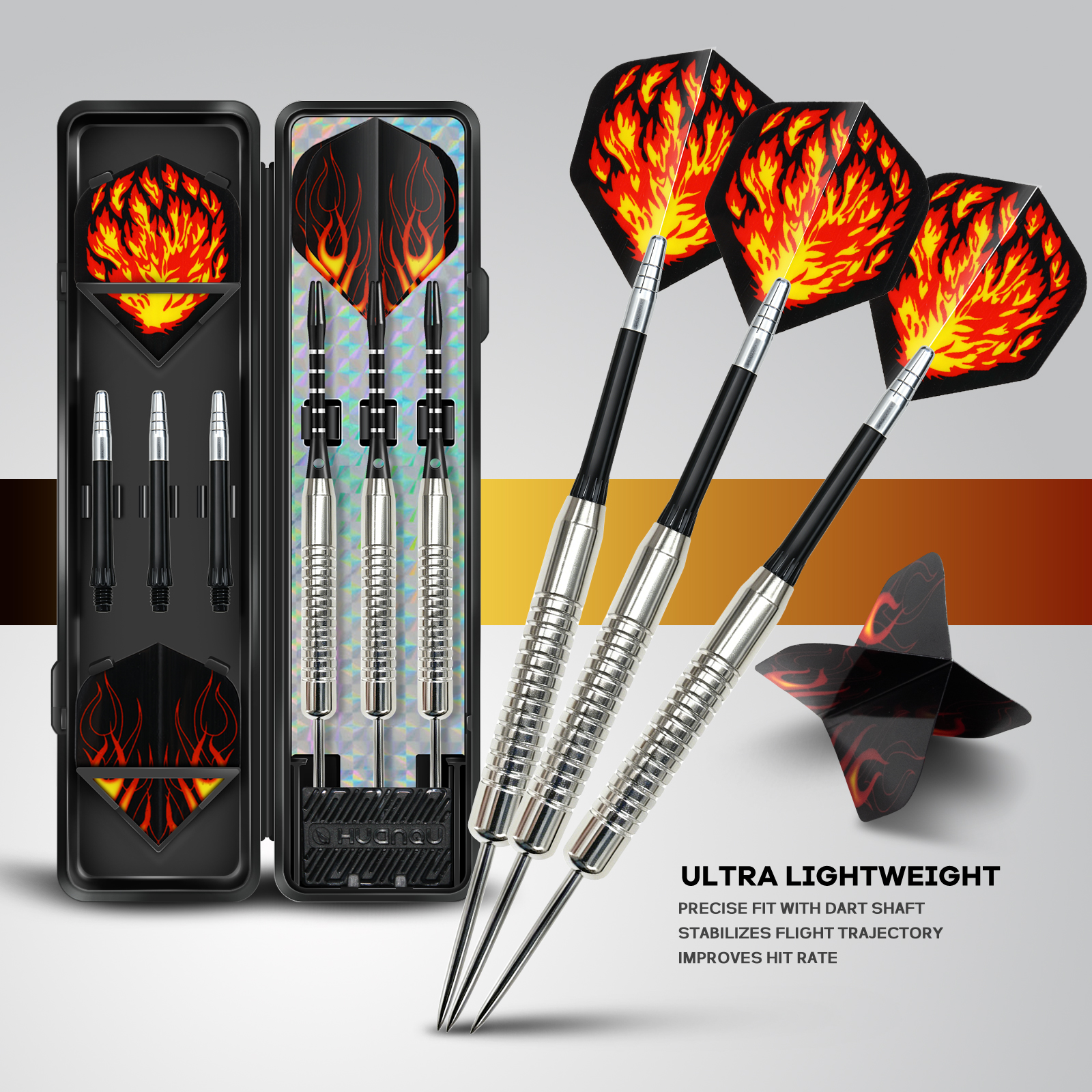 Outdoor Sport Bar - Three-Blade Flame Wind Professional Iron Dart